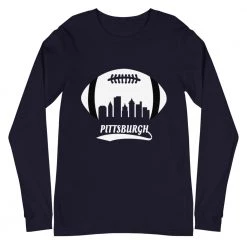 Fan Gear Nation Unisex Pittsburgh Steelers Football Premium Long Sleeve Tee Shirt