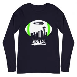 Fan Gear Nation Unisex Seattle Seahawks Football Premium Long Sleeve Tee Shirt