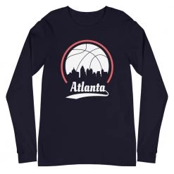 Fan Gear Nation Unisex Atlanta Hawks Basketball Premium Long Sleeve Tee Shirt