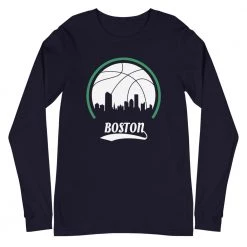 Fan Gear Nation Unisex Boston Celtics Basketball Premium Long Sleeve Tee Shirt