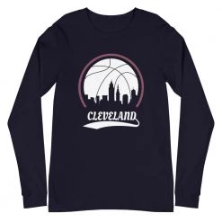 Fan Gear Nation Unisex Cleveland Cavaliers Basketball Premium Long Sleeve Tee Shirt