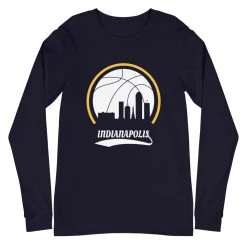 Fan Gear Nation Unisex Indiana Pacers Basketball Premium Long Sleeve Tee Shirt