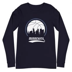 Fan Gear Nation Unisex Minnesota Timberwolves Basketball Premium Long Sleeve Tee Shirt