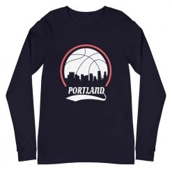 Fan Gear Nation Unisex Portland Trailblazers Basketball Premium Long Sleeve Tee Shirt