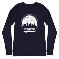 Fan Gear Nation Unisex Sacramento Kings Basketball Premium Long Sleeve Tee Shirt