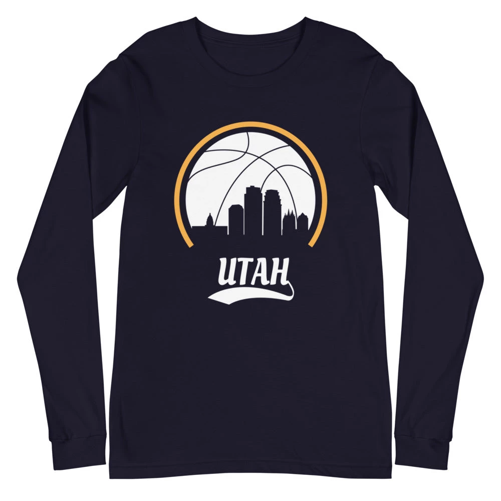 Fan Gear Nation Unisex Utah Jazz Basketball Premium Long Sleeve Tee Shirt 3 Fan Gear Nation Unisex Utah Jazz Basketball Premium Long Sleeve Tee Shirt