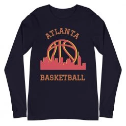 Fan Gear Nation Atlanta Hawks Basketball Premium Long Sleeve Tee Shirt Unisex Cotton