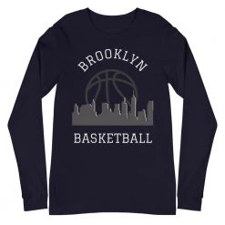 Fan Gear Nation Brooklyn Nets Basketball Premium Long Sleeve Tee Shirt Unisex Cotton