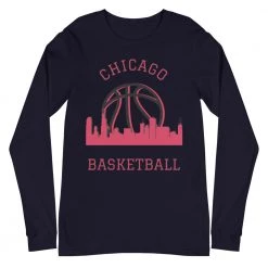 Fan Gear Nation Chicago Bulls Basketball Premium Long Sleeve Tee Shirt Unisex Cotton