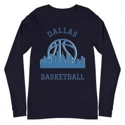 Fan Gear Nation Dallas Mavericks Basketball Premium Long Sleeve Tee Shirt Unisex Cotton