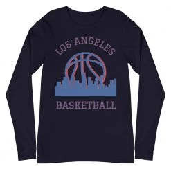 Fan Gear Nation Los Angeles Clippers Basketball Premium Long Sleeve Tee Shirt Unisex Cotton