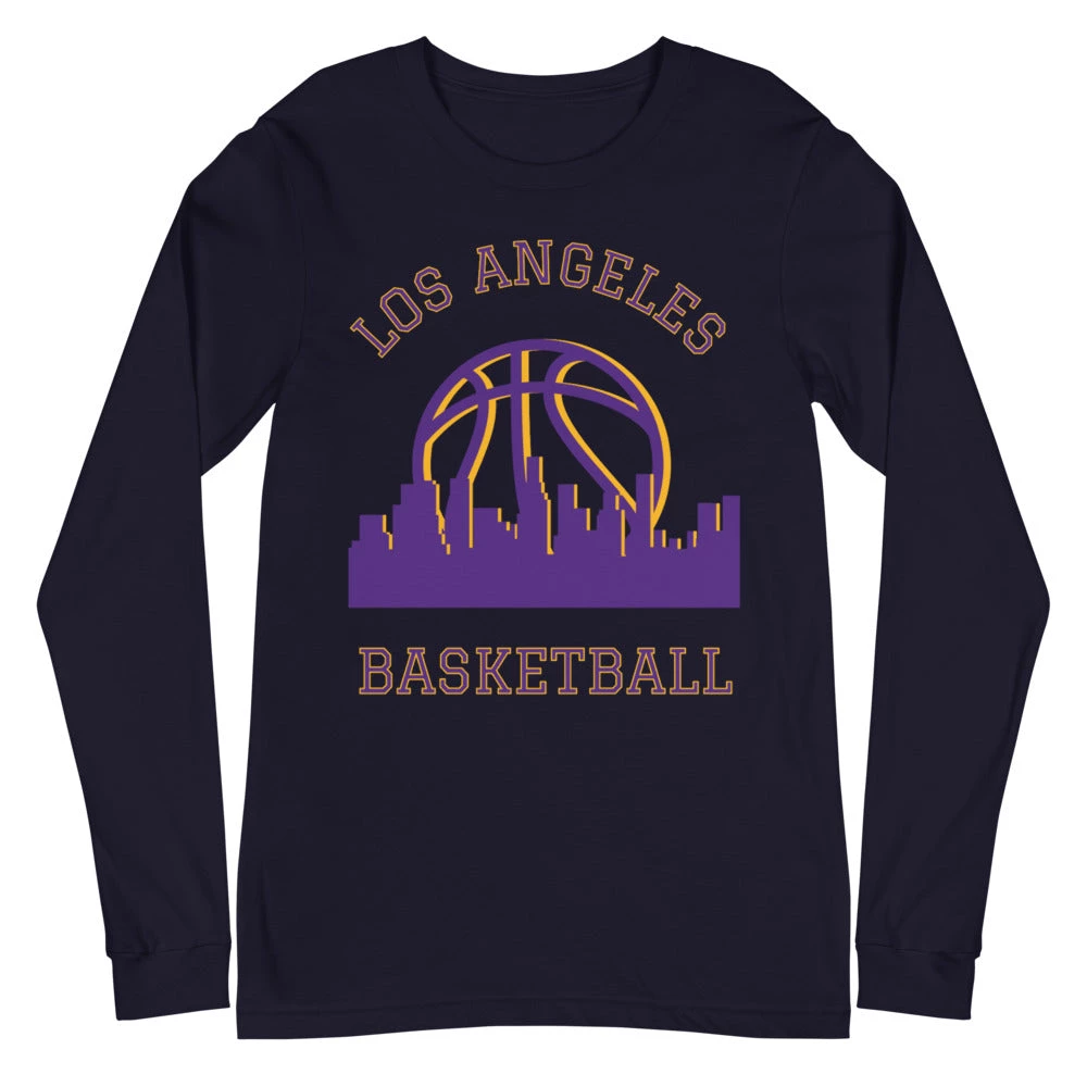 Fan Gear Nation Los Angeles Lakers Basketball Premium Long Sleeve Tee Shirt Unisex Cotton 5 Fan Gear Nation Los Angeles Lakers Basketball Premium Long Sleeve Tee Shirt Unisex Cotton
