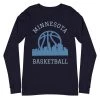Fan Gear Nation Minnesota Timberwolves Basketball Premium Long Sleeve Tee Shirt Unisex Cotton