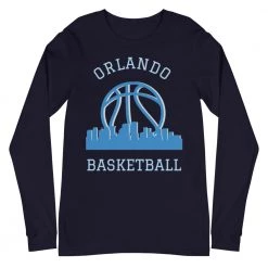 Fan Gear Nation Orlando Magic Basketball Premium Long Sleeve Tee Shirt Unisex Cotton
