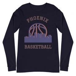 Fan Gear Nation Phoenix Suns Basketball Premium Long Sleeve Tee Shirt Unisex Cotton
