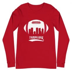 Fan Gear Nation Unisex Tampa Bay Buccaneers Football Premium Long Sleeve Tee Shirt