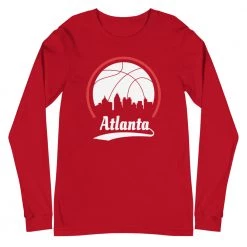 Fan Gear Nation Unisex Atlanta Hawks Basketball Premium Long Sleeve Tee Shirt