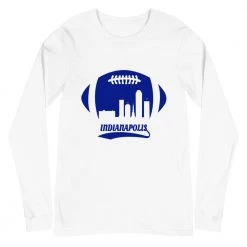Fan Gear Nation Unisex Indianapolis Colts Football Premium Long Sleeve Tee Shirt
