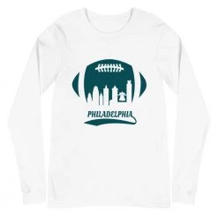 Fan Gear Nation Unisex Philadelphia Eagles Football Premium Long Sleeve Tee Shirt