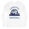 Fan Gear Nation Charlotte Hornets Basketball Premium Long Sleeve Tee Shirt Unisex Cotton