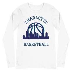 Fan Gear Nation Charlotte Hornets Basketball Premium Long Sleeve Tee Shirt Unisex Cotton