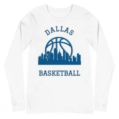 Fan Gear Nation Dallas Mavericks Basketball Premium Long Sleeve Tee Shirt Unisex Cotton
