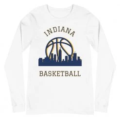 Fan Gear Nation Indiana Pacers Basketball Premium Long Sleeve Tee Shirt Unisex Cotton