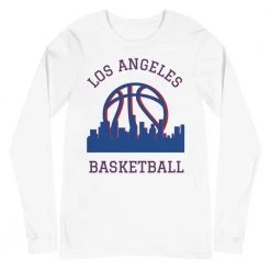 Fan Gear Nation Los Angeles Clippers Basketball Premium Long Sleeve Tee Shirt Unisex Cotton