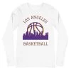 Fan Gear Nation Los Angeles Lakers Basketball Premium Long Sleeve Tee Shirt Unisex Cotton