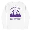 Fan Gear Nation Sacramento Kings Basketball Premium Long Sleeve Tee Shirt Unisex Cotton