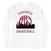 Fan Gear Nation Toronto Raptors Basketball Premium Long Sleeve Tee Shirt Unisex Cotton