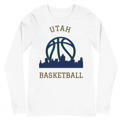 Fan Gear Nation Utah Jazz Basketball Premium Long Sleeve Tee Shirt Unisex Cotton