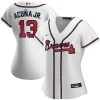 Fan Gear Nation Womens Atlanta Braves Ronald Acuna Cool Base Replica Jersey White