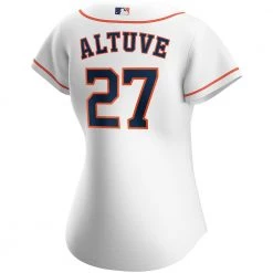 Fan Gear Nation Womens Houston Astros Jose Altuve Cool Base Replica Jersey White